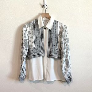 Vintage Paisley Button Up Blouse